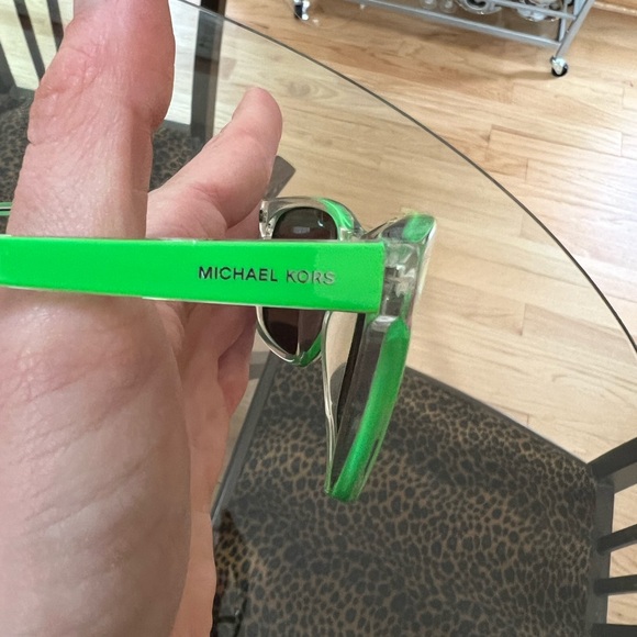 Michael Kors Clear Green Blue Iridescent Sunglasses - Picture 6 of 10